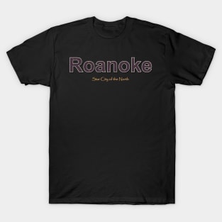 Roanoke Grunge Text T-Shirt